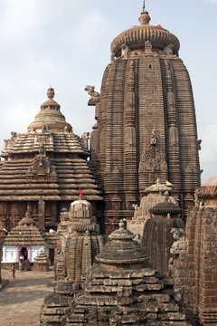 Lingaraja Hindu Temple complex. Orissa, India
