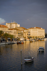 Aveiro city in the sunset, the venece of Portugal