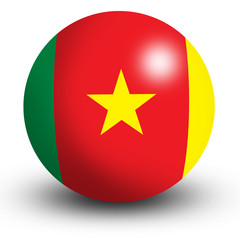Cameroon flag orb Button Icon