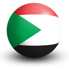 Fototapeta premium Sudan flag orb Button Icon