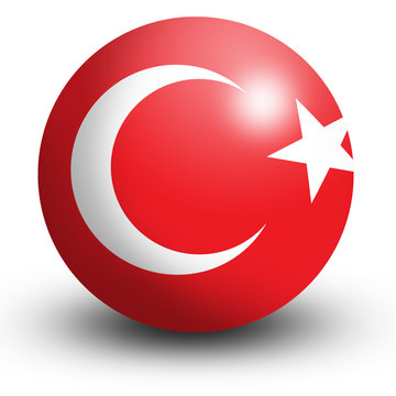 Turkey flag orb Button Icon