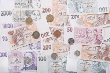new color czech money as a bussines background