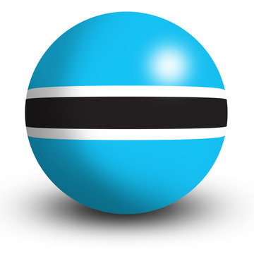 Botswana flag orb Button Icon