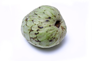 Custard apple isolated on a white studio background