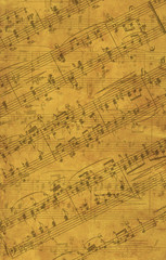 Naklejka premium Grunge background with musical symbols