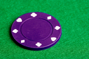A $500 purple poker chip