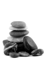 Pebble stack black and white