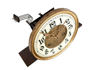 photo of the part of old wall clock