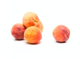 Sweet peach isolated on white