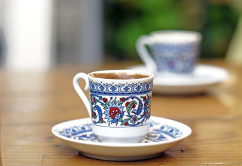 Turkish Coffe In A Ceramic Tile