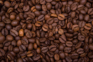 background made with coffee beans