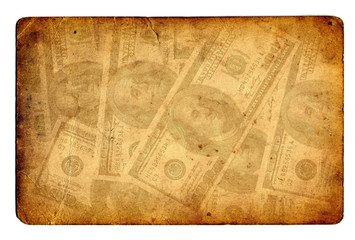 Old paper grunge dollar background