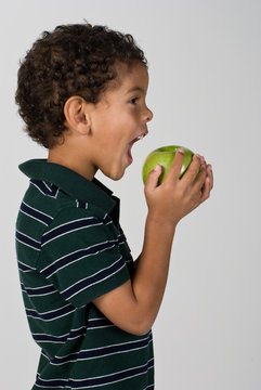 Boy Eating Apple