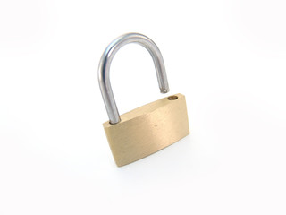 Naklejka premium brass padlock - unlocked