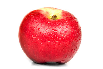 Red apple on white backgroung. Isolated.