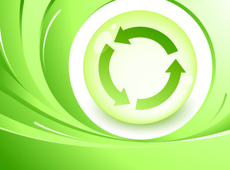 Fond abstrait et bille recyclage