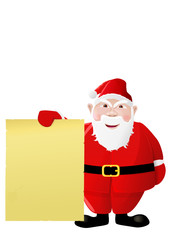 Père Noël et sa liste (détouré)