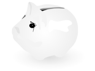Vector illustration of piggy bank