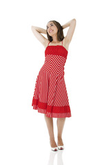 Portrait of a beautiful and happy young woman isolated