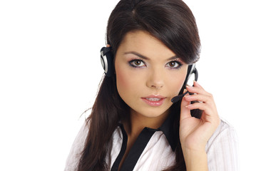 Customer Representative with headset