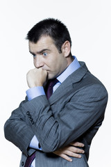 preocupied business man