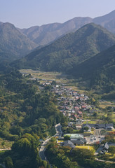 Fototapeta na wymiar Obraz Yamadera Valley, Miyagi, Japonia.