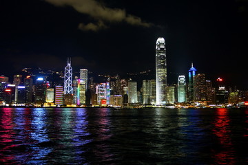 Fototapeta na wymiar Nightskyline Hong Kong