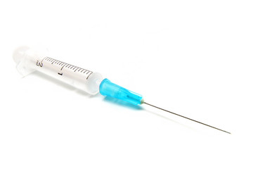 syringe on white isolated