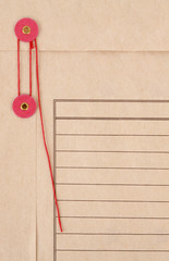 closeup on inter-department mail envelope