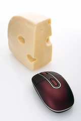 computer mouse and cheese