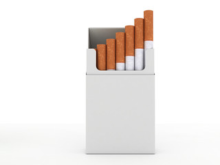 Open pack of cigarettes