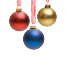 christmas decoration - glass balls isolated on white