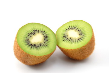 Fototapeta premium healthy green kiwi fruit isolated on white background