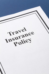 Document of Travel Insurance Policy for background