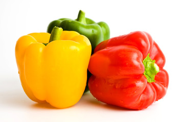 Red, yellow, green sweet paprica pepper