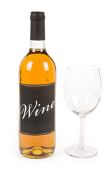 Wine Bottle with white background