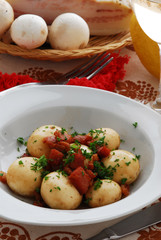 Champignon e pancetta - Contorno della cucina italiana