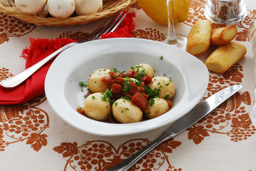 Champignon e pancetta - Contorni della cucina italiana