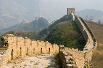 Fotobehang Chinese Muur Beroemde grote muur bij Simatai bij Peking, China