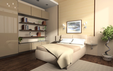 Modern interior of a bedroom