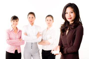 Fototapeta na wymiar group of asian business woman in formal attire
