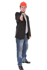 architect isolated on white background