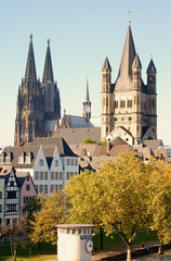 Fototapeta premium Köln Groß St. Martin und Dom