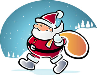Walking santa