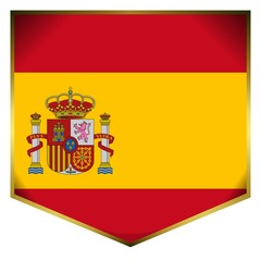 Obraz premium écusson drapeau espagne spain flag