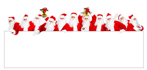 Happy Christmas Santa. Isolated over white background.