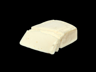 Cheese on a black background
