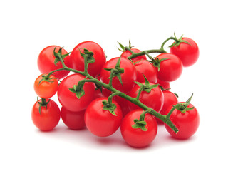 Homegrown cherry tomatoes on the vine