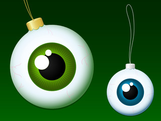 Eyeball christmas baubles