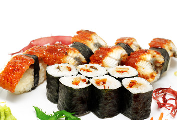 Fototapety  Węgorz Nigiri Sushi i Węgorz Maki Sushi